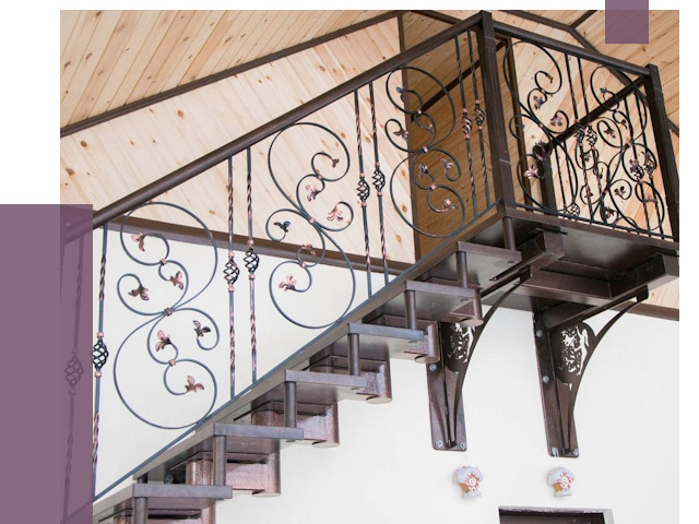 Кованые лестницы в Борзе от 80348 руб. под ключ