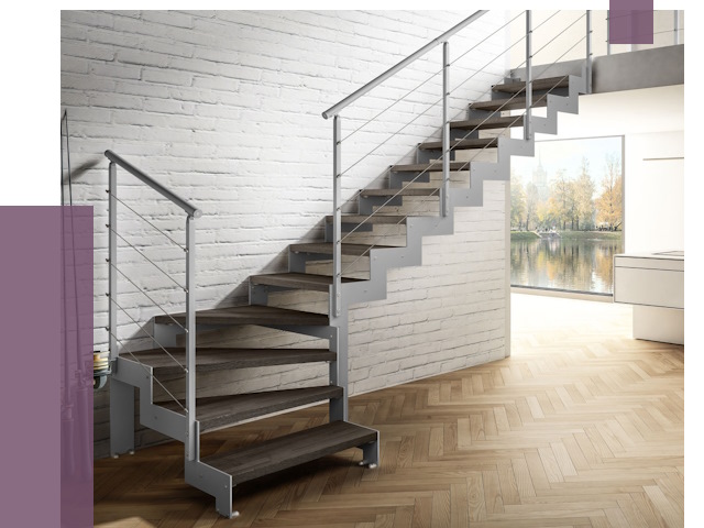 Г-образные лестницы под ключ в Борзе от 37341 руб. | ПРОЛЁТ-Бря