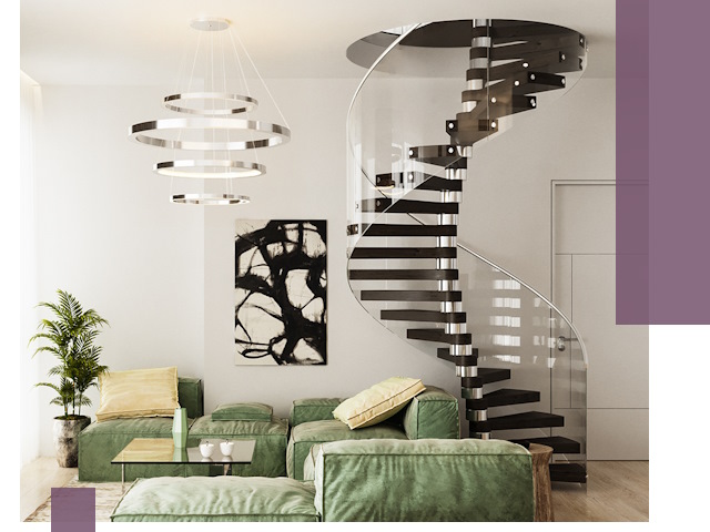 Лестницы для двухуровневой квартиры в Борзе — изготовление и монтаж