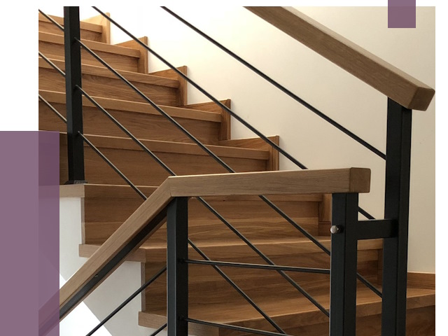 Обшивка металлической лестницы деревом в Борзе от 4378 руб.