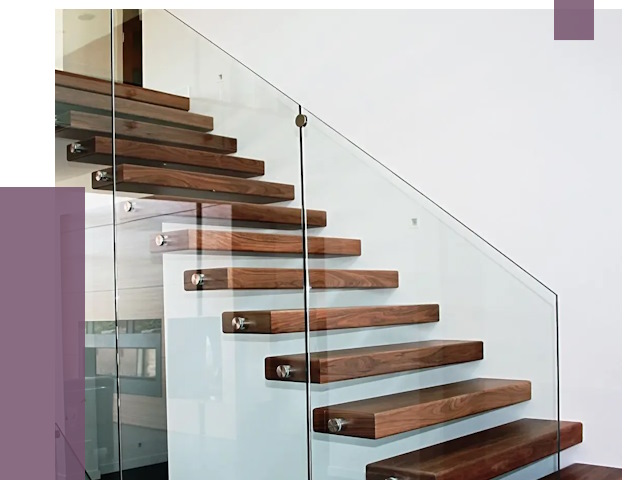 Стеклянные перила для лестницы в Борзе от 14936 руб.