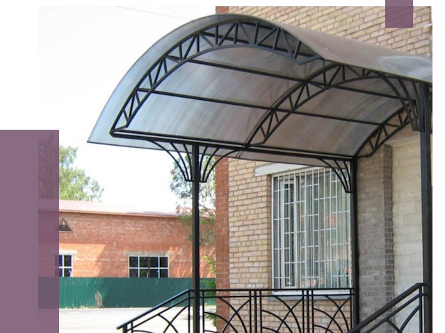 Металлические навесы и козырьки в Борзе от 12876 руб.