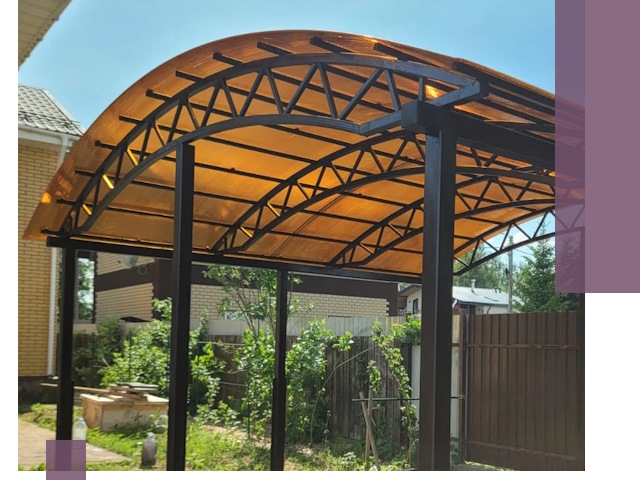 Изготовление навесов под ключ в Борзе из качественных материалов