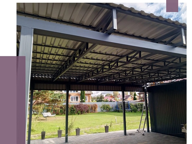 Монтаж навесов в Борзе от 7417 руб. — установка навеса | ПРОЛЁТ-Бря