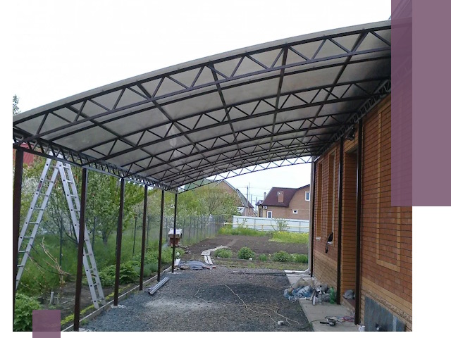 Профессиональный монтаж навесов под ключ в Борзе