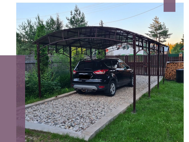 Навесы для автомобиля в Борзе от 13237 руб.  | ПРОЛЁТ-Бря