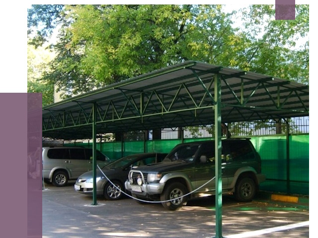 Навесы для парковки в Борзе от 80863 руб. заказать | ПРОЛЁТ-Бря