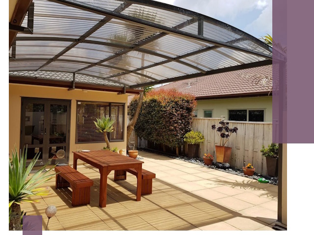 Навесы во двор под ключ в Борзе — изготовление и монтаж