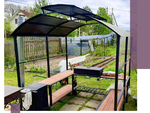 Навесы для барбекю в Борзе: изготовление, монтаж и демонтаж