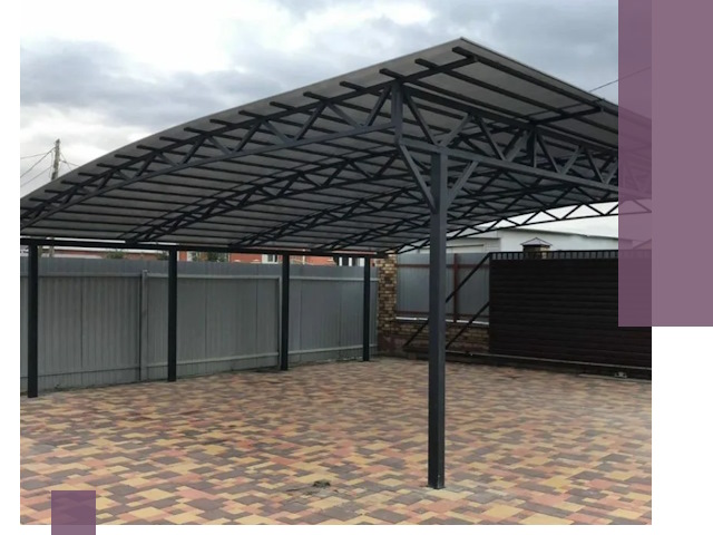 Металлические навесы под ключ в Борзе — изготовление и монтаж