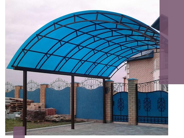 Арочные навесы под ключ в Борзе — изготовление и монтаж