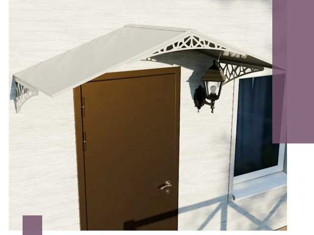 Металлические козырьки на входы и террасы в Борзе