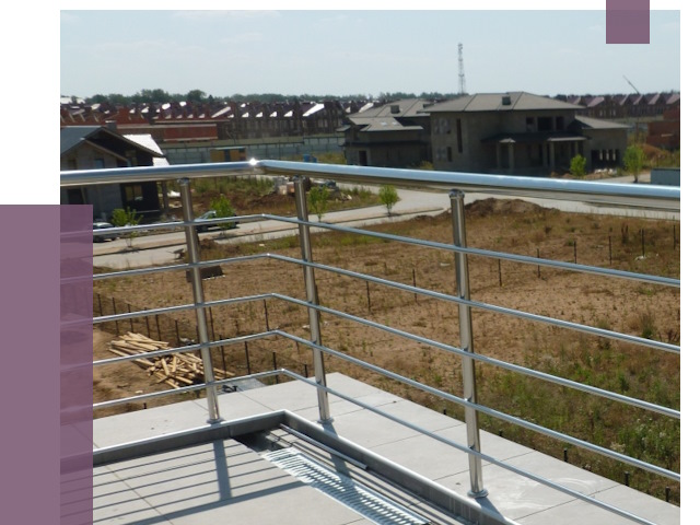 Парапеты из нержавеющей стали в Борзе от 8035 руб. за м² | ПРОЛЁТ-Бря