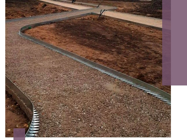 Металлические бордюры под ключ в Борзе — изготовление и монтаж