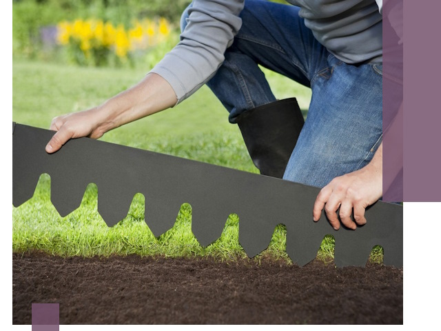 Металлические бордюры для газона в Борзе — изготовление и монтаж